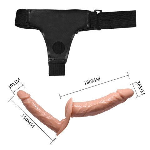 Strap-on podwójny Baile 18 cm i 15 cm