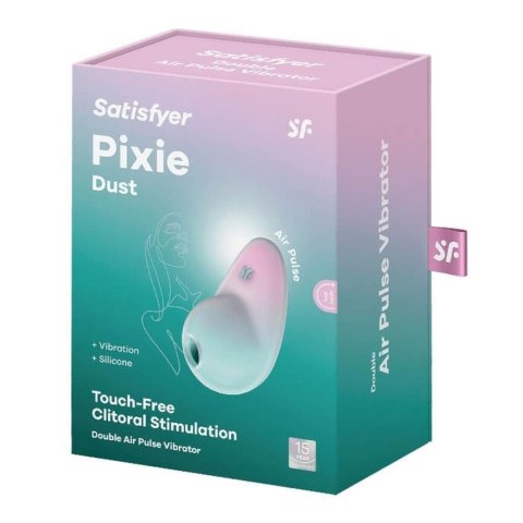 Stymulator łechtaczki silikonowy Satisfyer Pixie Dust miętowo-różowy USB