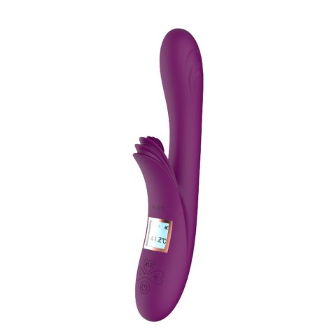 Wibrator Lilo dwusilnikowy silikonowy podgrzewany fioletowy USB