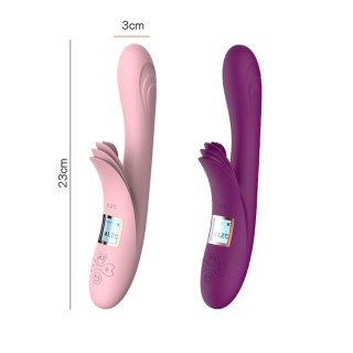 Wibrator Lilo dwusilnikowy silikonowy podgrzewany fioletowy USB