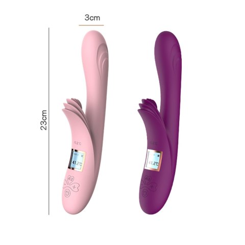 Wibrator Lilo dwusilnikowy silikonowy podgrzewany fioletowy USB