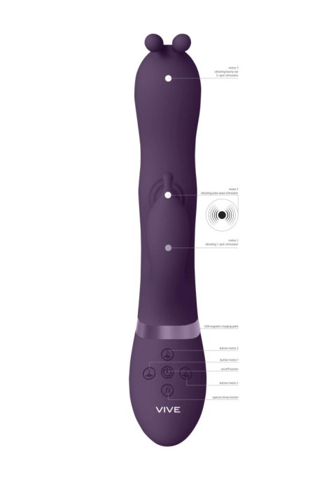 Wibrator króliczek Vive Gada z falą pulsacyjną USB