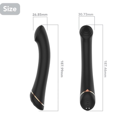 Wibrator punktu G silikonowy Gwand czarny USB