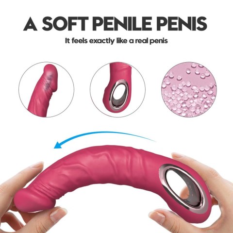 Wibrator realistyczny silikonowy B Series Cute różowy USB wodoodporny