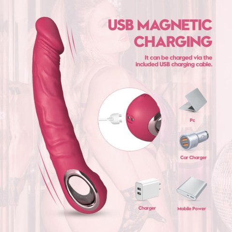 Wibrator realistyczny silikonowy B Series Cute różowy USB wodoodporny