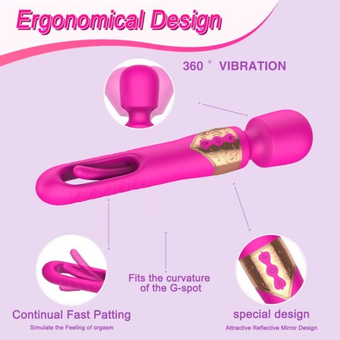 Wibrator z ruchomym języczkiem B Series Cute różowoczerwony USB