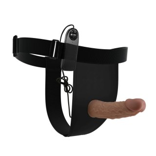 Wibrująca proteza penisa Pretty Love Draven ze strap-onem 17 cm