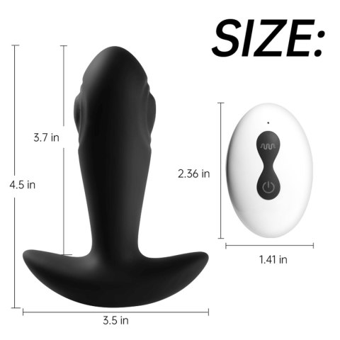 Wibrujący korek analny z tappingiem B Series Cute USB