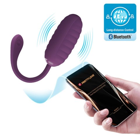 Jajko wibrujące Pretty Love Casper fioletowe 12 trybów app USB
