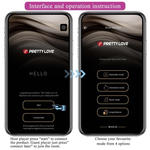 Jajko wibrujące Pretty Love Casper fioletowe 12 trybów app USB