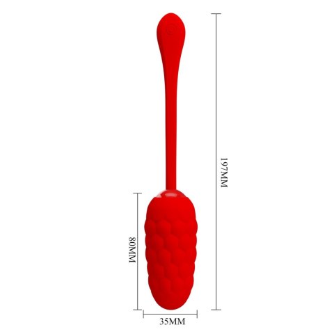 Jajko wibrujące silikonowe Pretty Love Marina Egg czerwone 12 funkcji