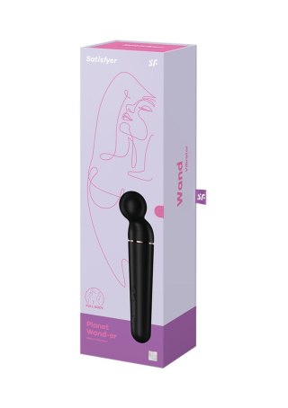 Masażer silikonowy Satisfyer Planet Wander XXL czarny różowozłoty USB