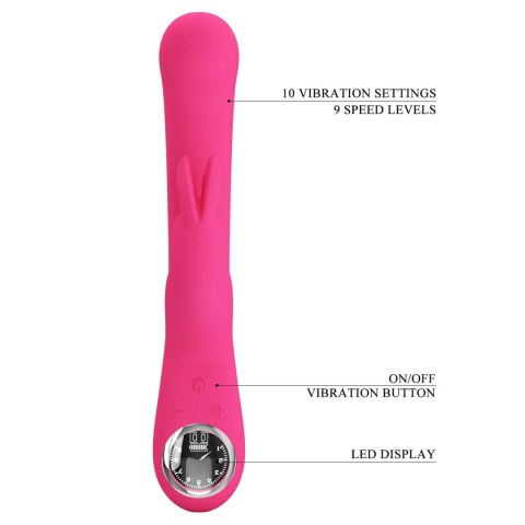 Wibrator króliczek Pretty Love Lamar różowy ekran LCD