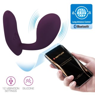 Wibrator silikonowy Pretty Love Baird fioletowy z aplikacją 12 funkcji
