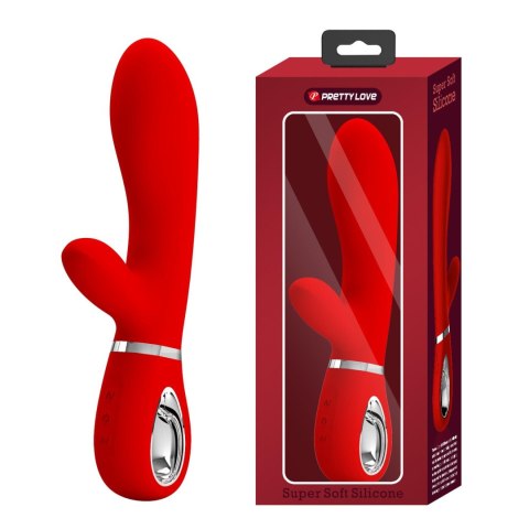 Wibrator silikonowy króliczek punktu G Pretty Love Thomas czerwony USB