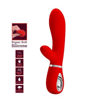 Wibrator silikonowy króliczek punktu G Pretty Love Thomas czerwony USB