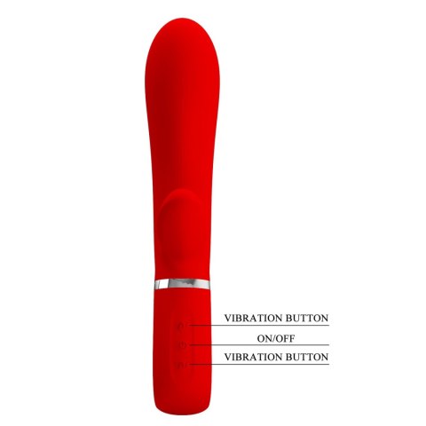 Wibrator silikonowy króliczek punktu G Pretty Love Thomas czerwony USB
