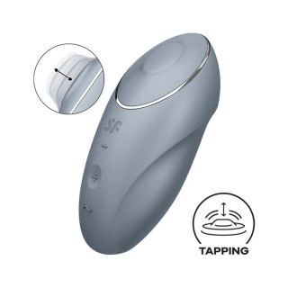 Stukający wibrator Satisfyer Tap & Climax 1 niebieskoszary USB