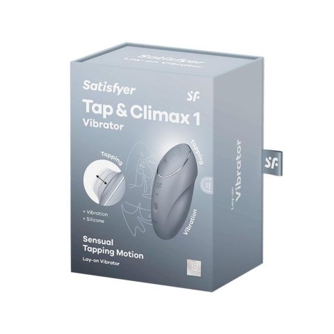 Stukający wibrator Satisfyer Tap & Climax 1 niebieskoszary USB