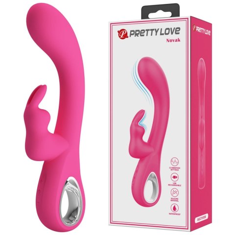 Wibrator króliczek silikonowy Pretty Love Novak srebrny USB 12 trybów