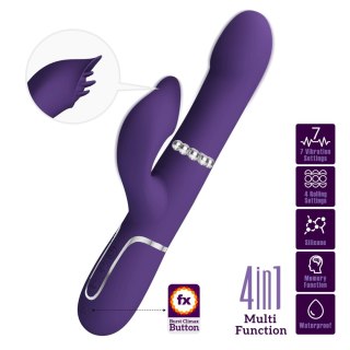 Wibrator króliczek z masującymi koralikami Pretty Love Falin ciemnofioletow