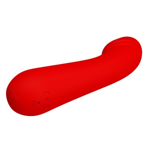 Wibrator punktu G Pretty Love Cetus czerwony silikonowy 12 wibracji