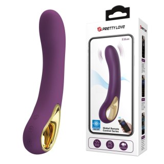 Wibrator silikonowy Pretty Love Ethan fioletowy z appką 12 wibracji