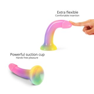 Dildo silikonowe zakrzywione Stargazer Love to Love 15 cm wielokolorowe