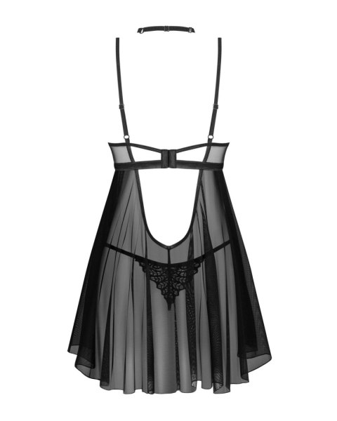 Babydoll koronkowy z stringami i chokerem Donarella Obsessive XS/S