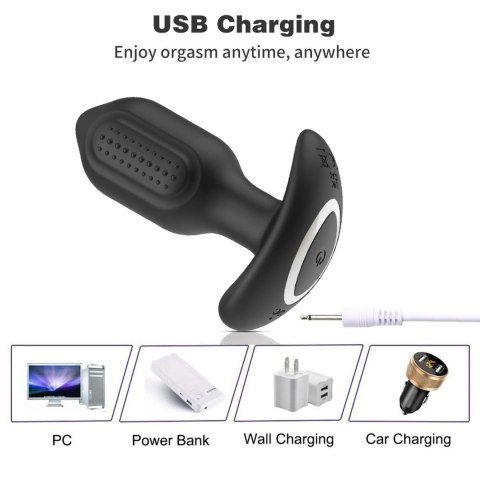Wibrujący korek analny Bliss APP silikonowy USB