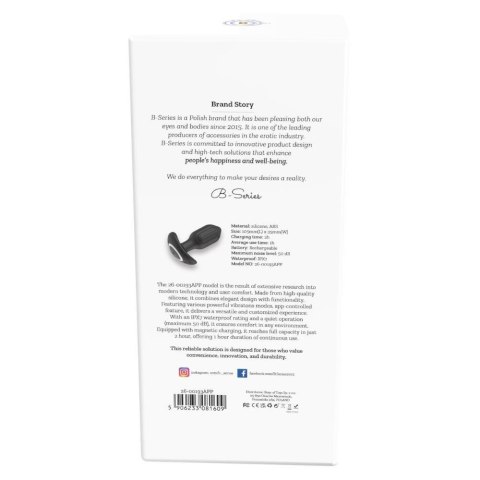 Wibrujący korek analny Bliss APP silikonowy USB