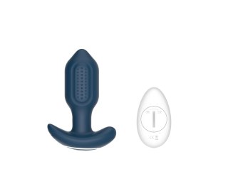 Wibrujący silikonowy korek analny Victoria z pilotem USB