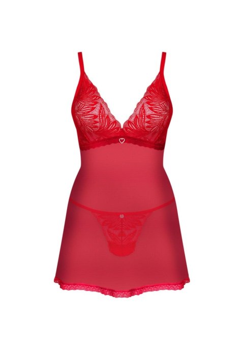Babydoll i stringi Obsessive Chilisa czerwony XS/S