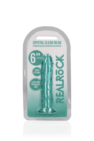 Dildo żelowe realistyczne z przyssawką przezroczyste RealRock 14,5 cm