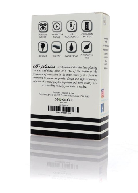 Mini wibrator silikonowy USB 10 funkcji wodoodporny B Series Magic
