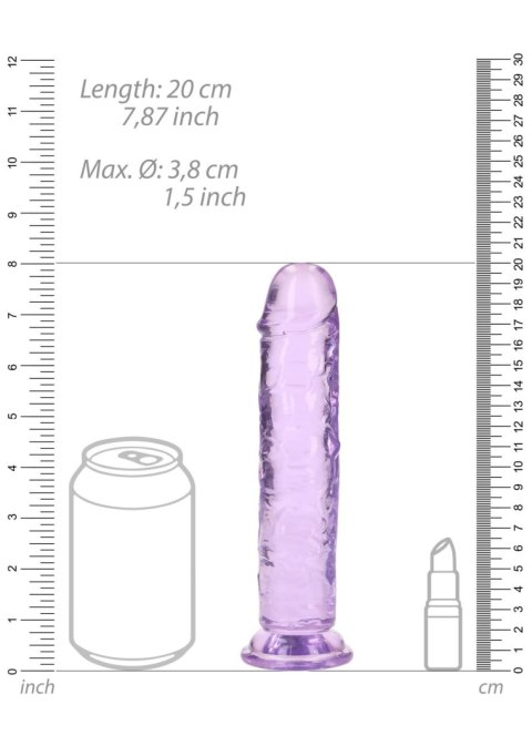 Przezroczyste realistyczne dildo z przyssawką RealRock 18 cm