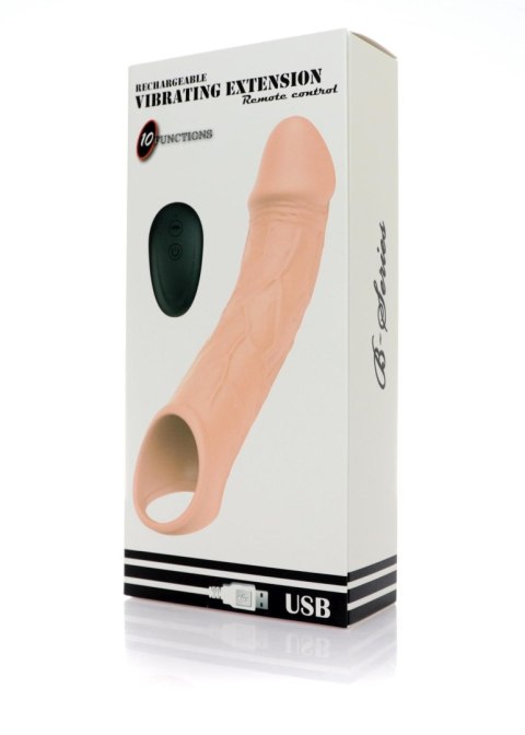 Wibrująca przedłużka silikonowa B-Series Magic USB 10 funkcji