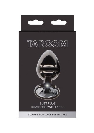 Korek analny aluminiowy Taboom z diamentem L czarny