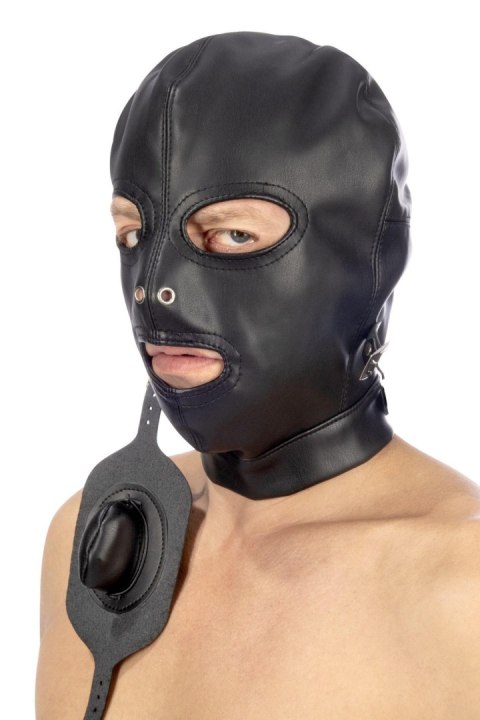 Maska BDSM z odkrytymi oczami Fetish Tentation spandeks 32cm