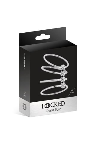 Pierścień erekcyjny Chain Torc Locked nierdzewny 45 mm T2