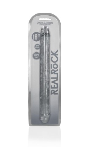 Podwójne dildo RealRock realistyczne przezroczyste 45 cm