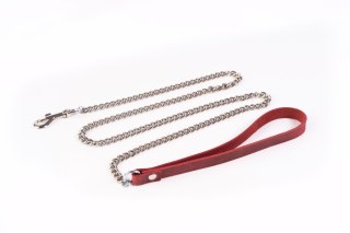 Smycz łańcuchowa Crazy Horse Whips Collection czerwona