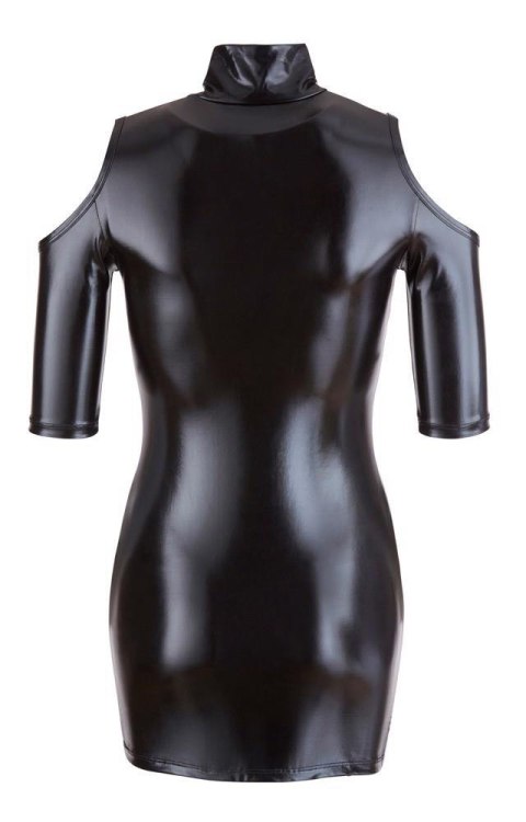 Sukienka mini wet look Cottelli PARTY czarna XL