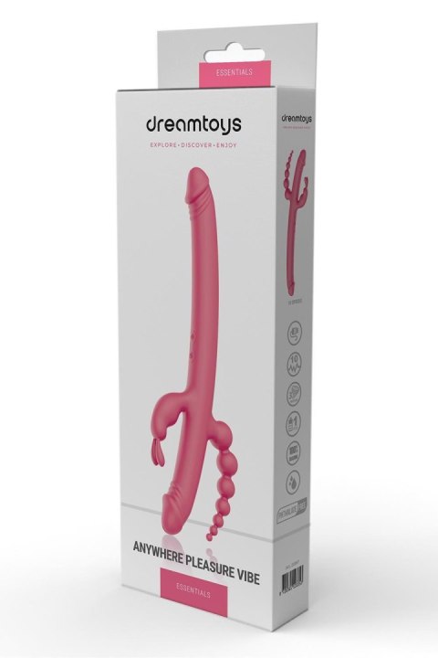 Wibrator Dream Toys Essentials Anywhere Pleasure Vibe różowy 40 cm USB