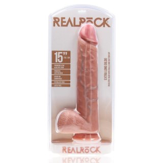 Dildo realistyczne RealRock Extra Long z moszną 15 cali PVC