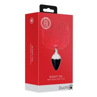 Metalowy korek analny z puszystym ogonkiem króliczym Ouch!