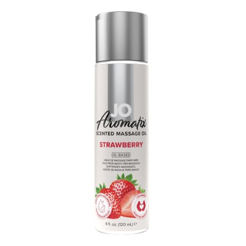 Olej do masażu JO Aromatix truskawkowy 120 ml