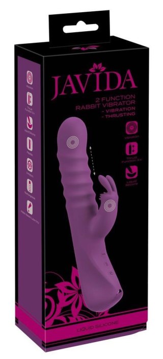 Wibrator króliczek Javida z pchnięciem silikonowy 24 cm USB