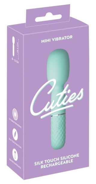 Wibrator mini Cuties zielony silikonowy USB 13 cm