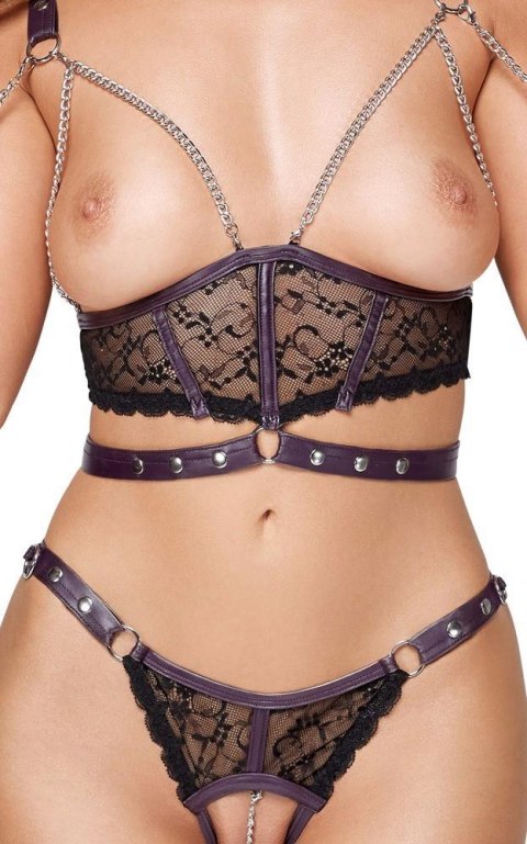 Komplet bondage Cottelli BONDAGE czarny fioletowy